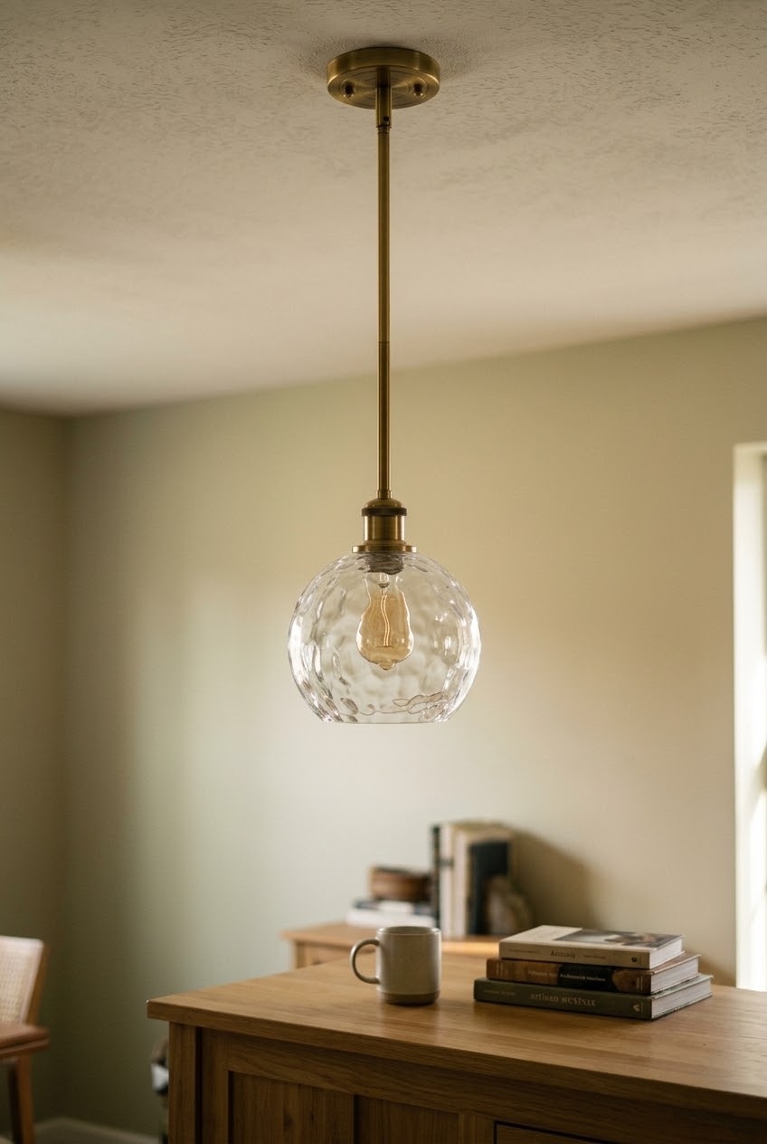 Elevating the Bedroom with a Steel and Glass Pendant Light