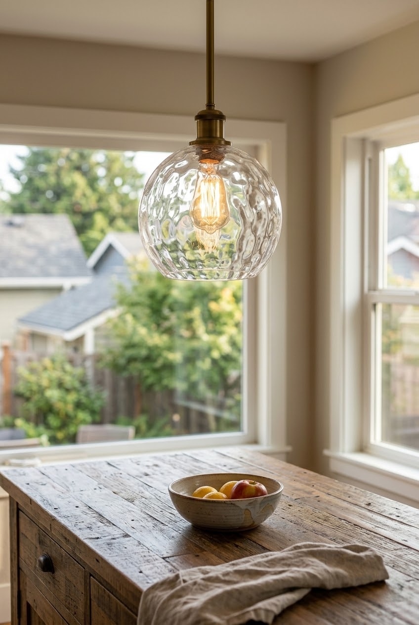 Elevating the Bedroom with a Steel and Glass Pendant Light