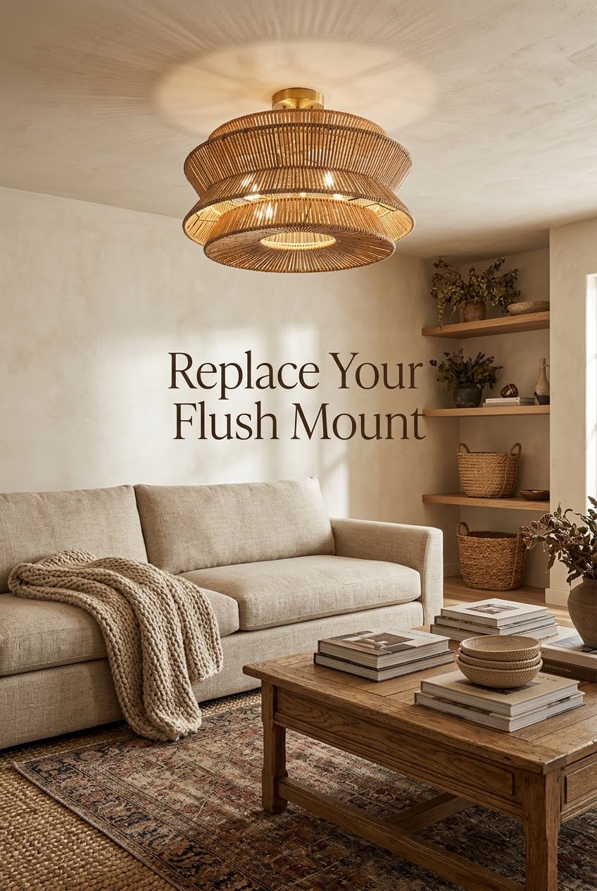 Elevate Your Overhead View: Styling Warm Bohemian Bedroom Light Ceiling Fixtures