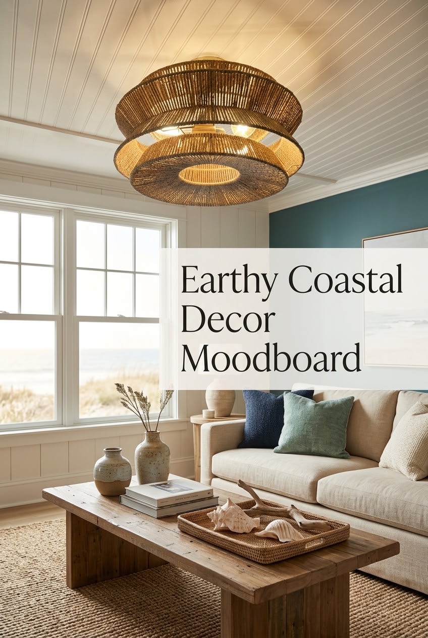The Earthy Coastal Bedroom Moodboard: Elevating Sacred Spaces with Woven Texture