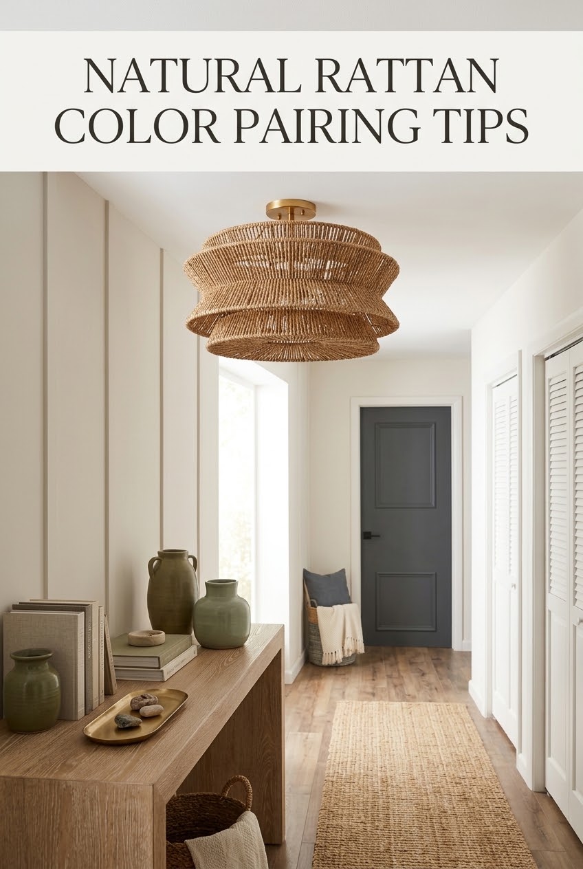 The Art of Woven Warmth: How to Style a 20-Inch Rattan Semi-Flush Mount Across Neutral Palettes