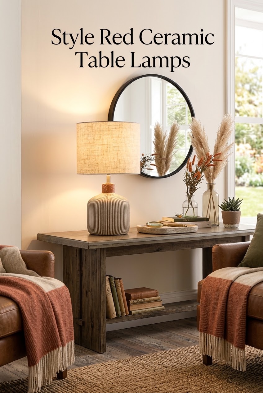The Power Red Accent: How to Style a Bold Ceramic Table Lamp in the Bedroom