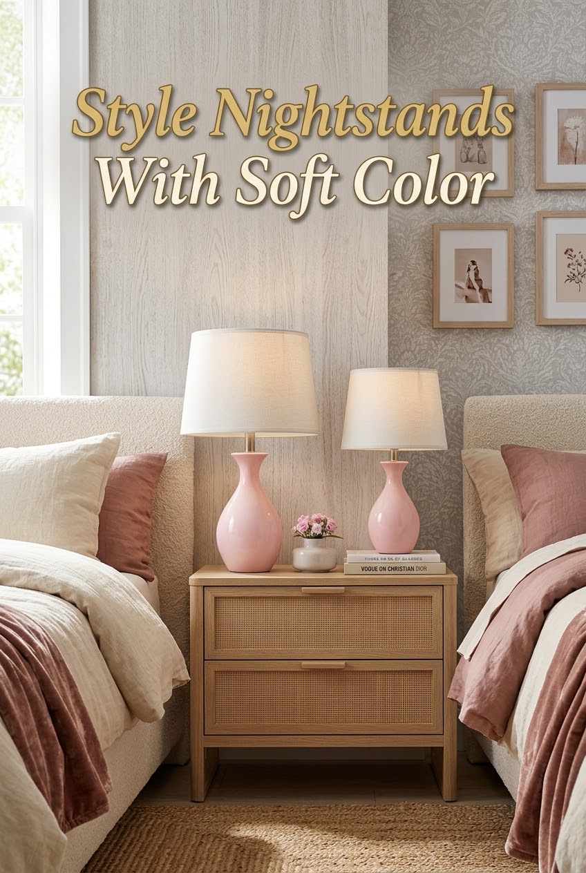 The Art of Restraint: Styling Serene Nightstands With Soft Pink Bedside Accents