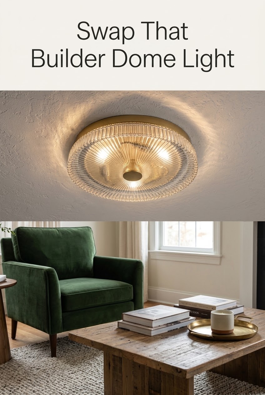The Boob Light Antidote: How a Fluted Glass Semi-Flush Mount Rescues Bedroom Ceilings