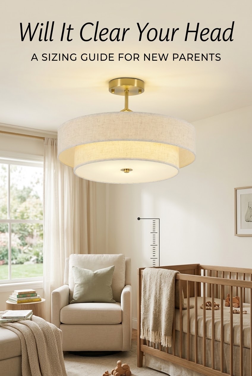 Will It Clear Your Head? Sizing the Modern Semi-Flush Mount for Low Ceilings